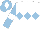 Silk - White body, light blue triple diamonds, light blue arms, white armlets, light blue cap, white diamond