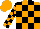 Silk - Orange, black blocks, black blocks on orange sleeves, orange cap