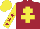 Silk - Garnet body, yellow cross of lorraine, yellow arms, garnet stars, yellow cap