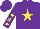 Silk - Purple, yellow bowtie and star, yellow stars on sleeves