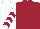 Silk - Maroon, maroon chevrons on white sleeves, white cap