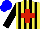 Silk - Yellow, black stripes, red cross, black sleeves, blue cap