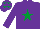 Silk - Purple, emerald green star and stars on cap
