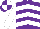 Silk - Purple, white chevrons, purple armband on white sleeves,quartered cap