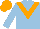 Silk - Light blue, orange chevron, orange cap