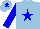 Silk - light Blue body, blue star, blue arms, light blue cap, blue star
