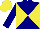 Silk - navy and yellow diablo, yellow cap