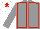 Silk - Grey, red seams, grey sleeves, white cap, red star