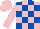 Silk - Pink & royal blue check, pink sleeves & cap