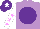 Silk - Mauve, purple disc, white sleeves, lilac stars, purple cap, white star