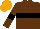 Silk - Brown, black hoop, black armbands, orange cap