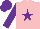 Silk - pink, purple star, purple sleeves, purple cap