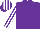 Silk - purple, white stripes on sleeves and cap