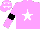 Silk - lilac, white star, black armlet, white stars on cap
