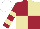 Silk - Maroon, beige quartered, maroon, beige hooped sleeves, white cap