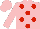 Silk - Pink, red spots, pink cap