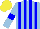 Silk - Light blue, blue stripes and blue armbands, yellow cap