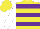 Silk - Yellow, purple hoops, white sleeves, yellow cap