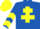 Silk - Royal Blue, Yellow Cross of Lorraine, chevrons on sleeves, Yellow cap