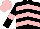 Silk - Black & pink chevrons, pink armlet, pink cap