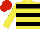 Silk - Yellow, black hoops, yellow sleeves, red cap