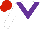 Silk - White, purple chevron, white sleeves, red cap