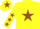 Silk - Yellow, Brown star, Yellow sleeves, Brown stars, Yellow cap, Brown star