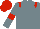 Silk - Silver grey, red epaulets, red armlets and cap