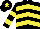 Silk - Black & yellow chevrons, hooped sleeves, yellow star on cap
