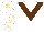 Silk - White, brown chevron, white sleeves, beige stars, white cap, beige star