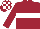 Silk - MAROON, white hoop, check cap