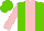 Silk - Light green, pink stripe, pink arms, light green cap