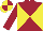 Silk - Maroon, yellow diabolo, maroon sleeves, yellow, maroon quartered cap