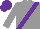 Silk - grey, purple sash, purple cap