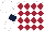 Silk - White and maroon diamonds, white sleeves, dark blue armlets and star on white cap
