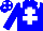 Silk - blue, white cross of lorraine, white epaulets, blue cap, white spots
