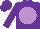 Silk - Purple, mauve disc, purple cap