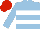 Silk - Light blue, two white hoops, red cap