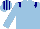 Silk - light blue, navy epaulets, light blue cap, navy stripes