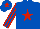 Silk - Royal blue, red star, striped sleeves and star on cap