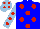 Silk - Blue, red spots, light blue sleeves, red spots, light blue cap, red spots