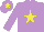 Silk - Mauve, yellow star, yellow star on cap