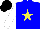 Silk - Blue-light body, yellow star, white arms, black cap