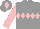 Silk - Grey, pink diamond hoop, pink sleeves, pink diamond on cap