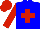Silk - blue body, red cross, red arms, red cap