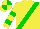 Silk - Yellow, green sash, hooped sleeves, quartered cap