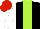 Silk - Black, lime green stripe, white sleeves, red cap