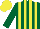 Silk - Dark Green, yellow stripes, yellow cap