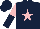 Silk - Dark blue, pink star, pink and dark blue halved sleeves