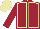 Silk - Maroon, beige seams, beige cap